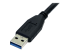 StarTech 0.5m (1.5ft) Black SuperSpeed USB 3.0 Cable A to Micro B - Høyre vinkel