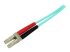 Startech 10m (30ft) LC/UPC to LC/UPC OM3 Multimode Fiber Optic Cable, Full Duplex 50/125Âµm Zipcord Fiber Cable, 100G Networks, LOMMF/VCSEL, <0.3dB Low Insertion Loss - Høyre vinkel