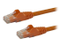 Startech 100ft CAT6 Ethernet Cable, 10 Gigabit Snagless RJ45 650MHz 100W PoE Patch Cord, CAT 6 10GbE UTP Network Cable w/Strain Relief, Orange, Wiring is UL Certified/TIA - Høyre vinkel
