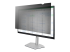 Startech 28-inch 16:9 Computer Monitor Privacy Filter, Anti-Glare Privacy Screen with 51% Blue Light Reduction, Black-out Monitor Screen Protector w/+/- 30 deg. Viewing Angle, Matte and Glossy Sides (2869-PRIVACY-SCREEN) - Høyre vinkel