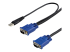 StarTech 10 ft Ultra Thin USB VGA 2-in-1 KVM Cable - Høyre vinkel