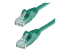 Startech 75ft CAT6 Ethernet Cable, 10 Gigabit Snagless RJ45 650MHz 100W PoE Patch Cord, CAT 6 10GbE UTP Network Cable w/Strain Relief, Green, Wiring is UL Certified/TIA - Høyre vinkel