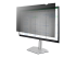 Startech 28-inch 16:9 Computer Monitor Privacy Filter, Anti-Glare Privacy Screen with 51% Blue Light Reduction, Black-out Monitor Screen Protector w/+/- 30 deg. Viewing Angle, Matte and Glossy Sides (2869-PRIVACY-SCREEN) - Høyre vinkel